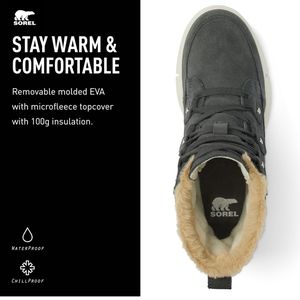 Sorel Women's Explorer Joan Next waterproof boots - Grill/Fawn